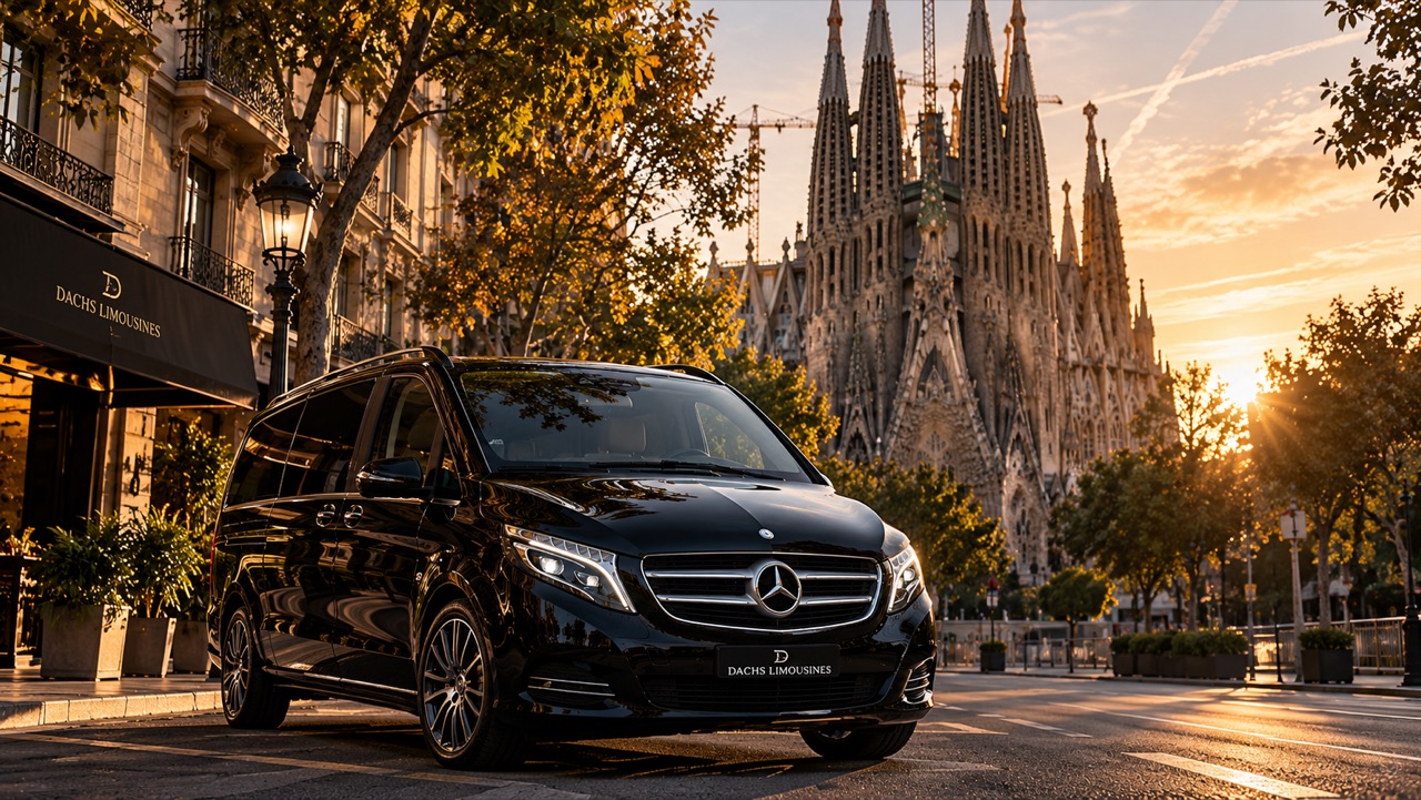 Mercedes-Benz V-Class with the Sagrada Família in the background